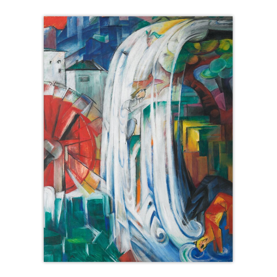 image 1 of Franz Marc Framed Wall Art The Bewitched Mill Colourful Painting Home Décor