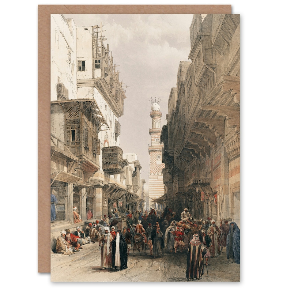 image 1 of David Roberts Art Card Mosque El Mooristan Cairo