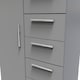 image 5 of Trent 5 Drawer 1 Door Childrens Wardrobe in Dusk Grey (Ready Assembled) | Grey | Dusk Grey