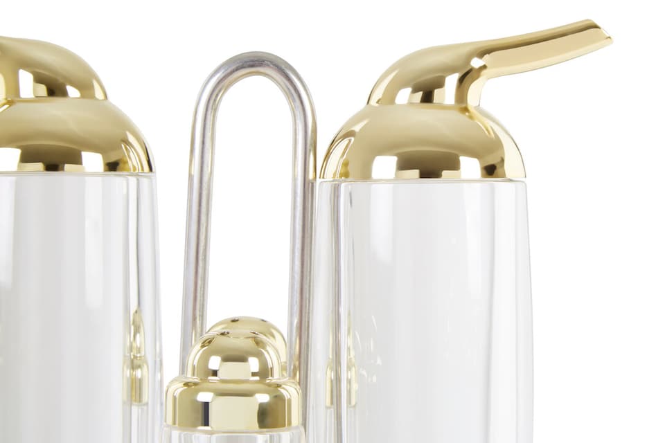 image 1 of Gozo Gold 4 Piece Condiment Set