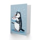 image 2 of Cute Kids Cake Party Hat Girl Boy Penguin Daughter Son Birthday Card
