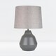 image 5 of First Choice Lighting Pair of Grey 39cm Touch Lamps with Grey Shades Grey | Grey