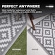 image 4 of Homescapes Outdoor Rug Runner Waterproof Reversible, 75 x 200 cm, Zoe Geometric Design