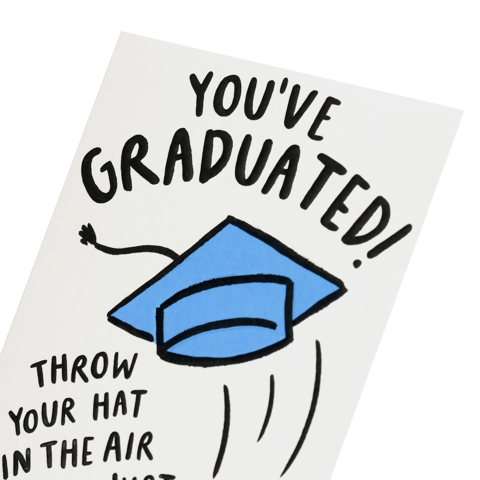 image 1 of Graduation/Congratulations Card for Him/Her/Friend | Throw Your Hat In The Air Design