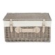 image 2 of 51cm Antique Wash Picnic Basket with Lining White | White | One Size