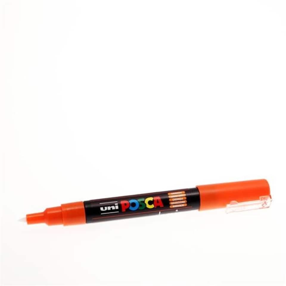 image 1 of Orange Uni Posca PC-1M 0.7mm Bullet Tip Permanent Marker Pen