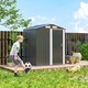 image 6 of Outsunny 5ft x 4.3ft Outdoor Metal Storage Shed with Sliding Door Sloped Roof