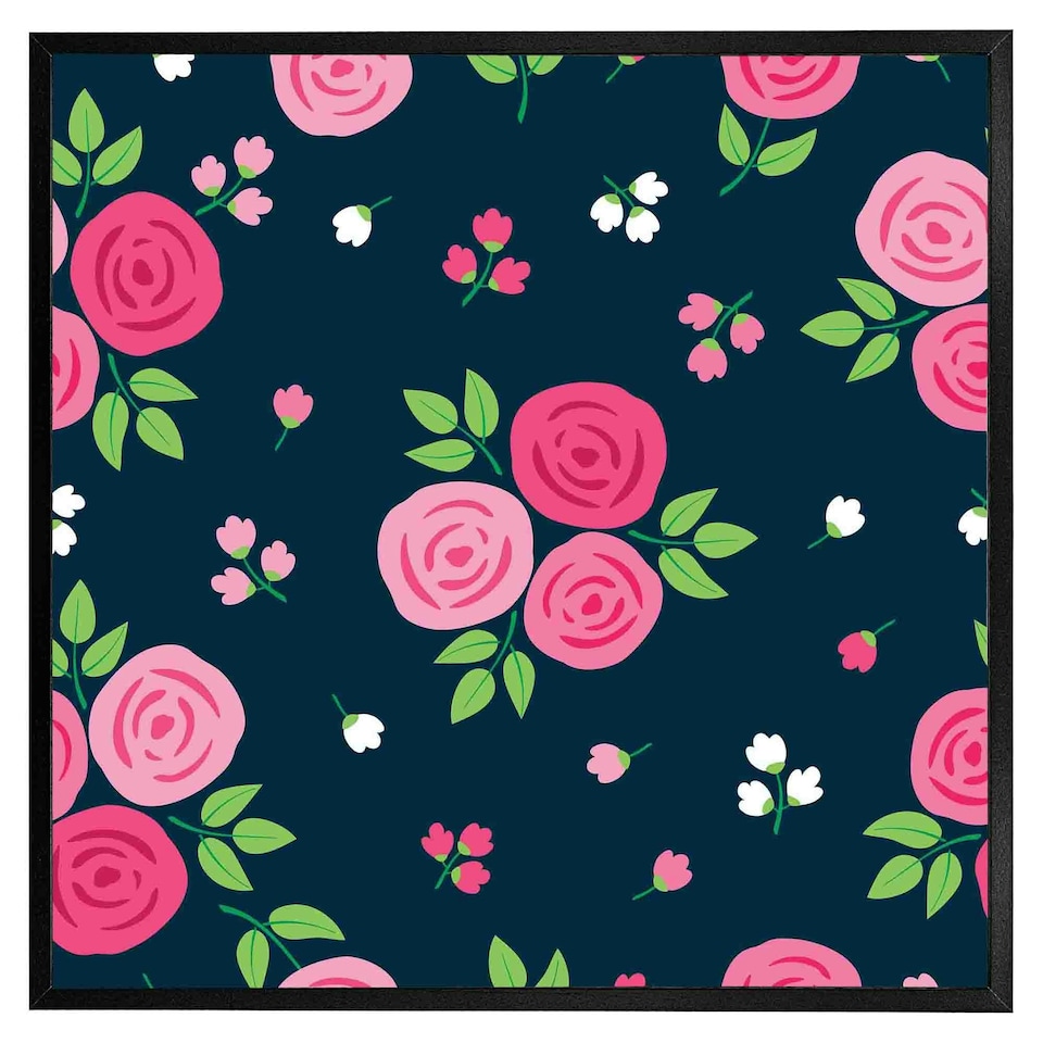 image 1 of Rose bud pattern (Picutre Frame) Brown | Oak | XS