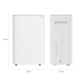image 7 of HOMCOM 20L/Day Small Dehumidifier for Home Damp Laundry, with 24H Timer