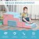 image 6 of HOMCOM 2-piece Soft Play Set, Baby Foam Climber Block for Toddler, Pink Blue