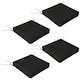 image 9 of Outsunny Set of 4 Outdoor Seat Cushion with Ties, for Patio Furniture, Black 