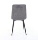 image 7 of Aspen White 80cm Square Dining Table with 4 Upholstered Cord Fabric Diamond Stitch Chairs - Stylish Compact Dining Set | Grey | Grey | 1