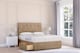 image 2 of Sloomy Highbury Mink Naples Divan Bed Base 2 Drawers Same Side With 26 Inch Strutted Headboard | Brown | Mink | Super King | 1