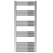 Straight Heated Towel Rail Radiator, 481W, 600 x 1400mm, Chrome | Silver | Chrome
