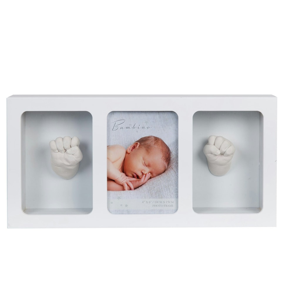 image 1 of Bambino Triple Photo Frame & Casting Kit White
