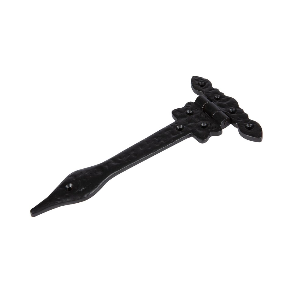 image 1 of Hammer & Tongs Ornate T-Hinge - W230mm - Black | Black | Black