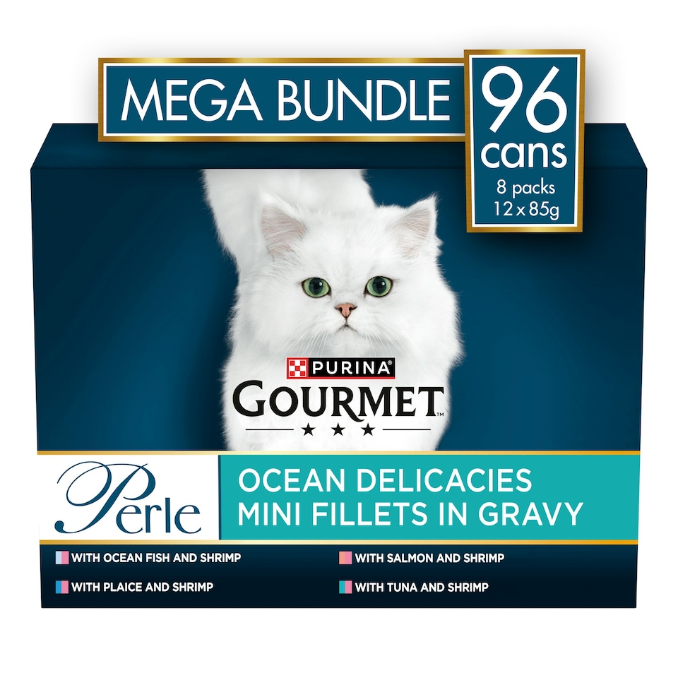 Gourmet Perle Ocean Delicacies In Gravy Wet Cat Food 96X85G (Pack Of 8)