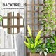 image 4 of Outsunny Wooden Trellis Planter, Raised Garden Bed with Wheels, Brown | Brown | Brown