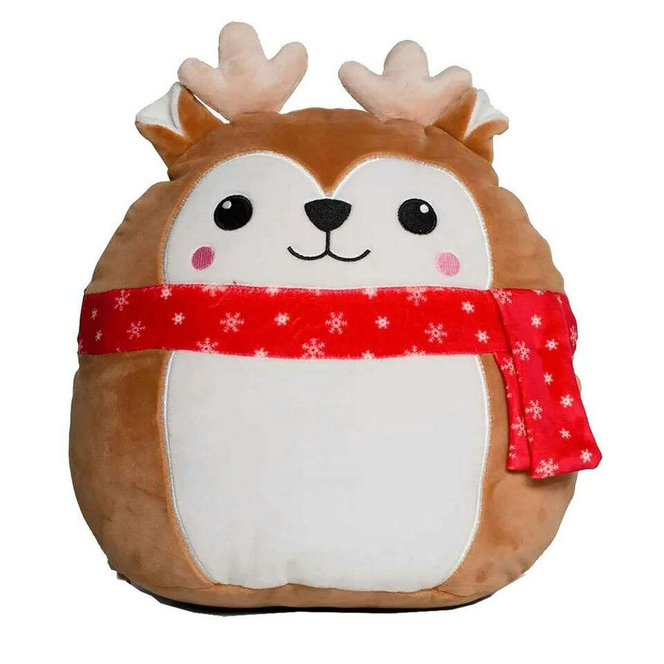 image 1 of Mumbles Squidgy Deer Plush Toy - Mid Brown - One Size