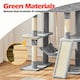 image 5 of Yaheetech 209 cm Large Cat Tower with 2 Cozy Condos Light Grey
