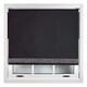 image 1 of FURNISHED Thermal Blackout Roller Blinds with Glitter Edge - (W)235cm x (L)210cm | Black | Black 1 | (W) 235cm x (L) 210cm