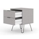 image 7 of Augusta 2 Drawer Bedside Table - Modern Industrial Style Nightstand for Bedrooms | Grey | Grey | One Size | 1