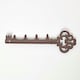 image 4 of Homescapes Ornate Vintage Key Cast Iron Wall Hook Brown | One Size