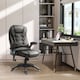 image 2 of HOMCOM Heated Vibrating Massage Office Chair with Reclining Function, Brown