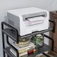 image 8 of HOMCOM 3-Tier Storage Shelf, Metal Shelves for Storage for Home Office, Black