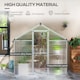 image 3 of Outsunny 6x6ft Aluminium Greenhouse with/ Door Window Galvanised Base PC Panel | Clear