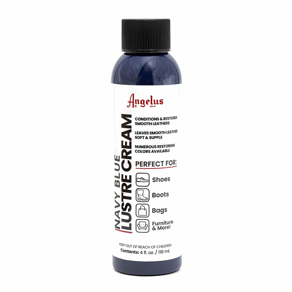 image 1 of Angelus Lustre Cream - Water-Based Leather Conditioner and Polish 4oz | Blue | Navy Blue