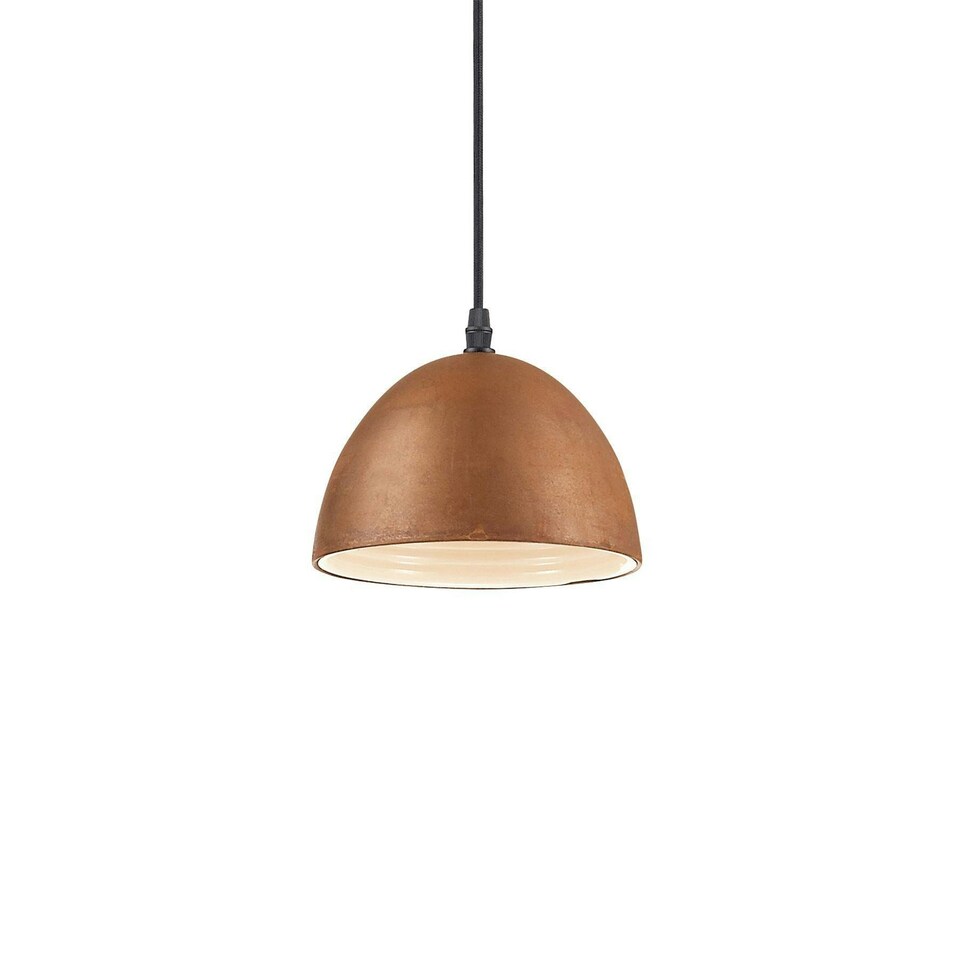 image 1 of Folk 1 Light Dome Ceiling Pendant Light Weathered