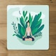 image 2 of Woman Meditating (Placemat & Coaster Set)
