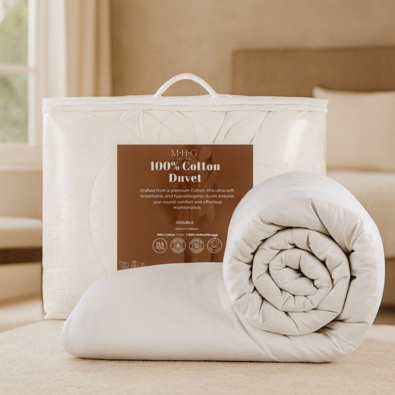 MHG Living 100% Cotton 13.5 Tog Winter Duvet-Double