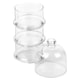 image 6 of 3 Tier Glass Cookie Jar Display Container with Dome Lid Sweets Biscuits