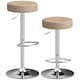 image 1 of HOMCOM Bar Stools Set of 2, Height Adjustable Breakfast Bar Chairs | Brown | Brown | 38.5 x 38.5 x 62-84 cm