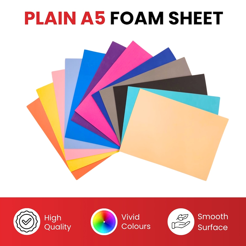 image 1 of Pack of 10 A5 Hot Pink Coloured Eva Foam Sheets | Pink | Hot Pink | A5
