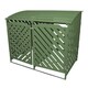 image 1 of Sage Green Double Wheelie Bin Storage