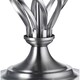 image 3 of Traditional Brushed Satin Nickel Table Lamp Base with Twist Metal Stem Design | Silver | Satin Nickel | 1