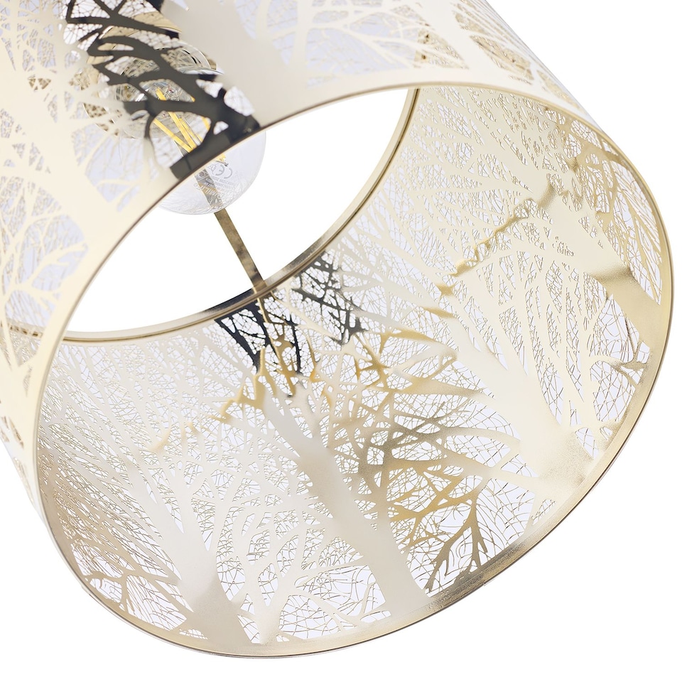 image 1 of Unique and Beautiful Brushed Gold Metal Forest Design Ceiling Pendant Shade | Gold | Gold | 1