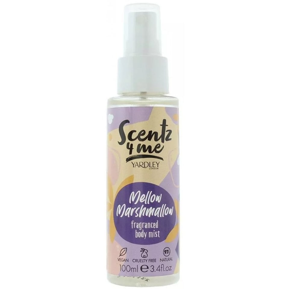 image 1 of Yardley Scentz 4 Me Fragranced Body Mist 100ml Spray - Mellow Marshmallow