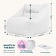 image 5 of Natalia Outdoor Woven Adults Bean Bag Armchair, Ready Filled Large Beanbag Grey | Grey | Grey | M | 1