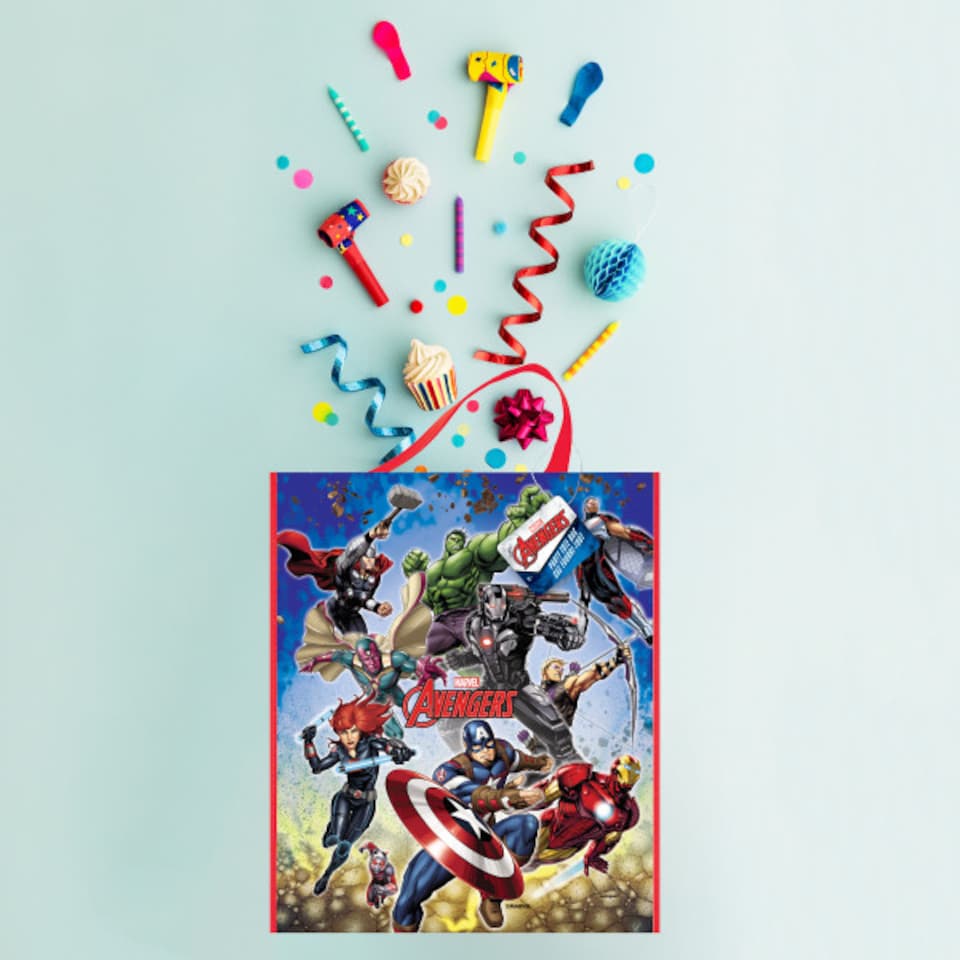 image 1 of Avengers Party Gift Tote Bag 13" x 11"