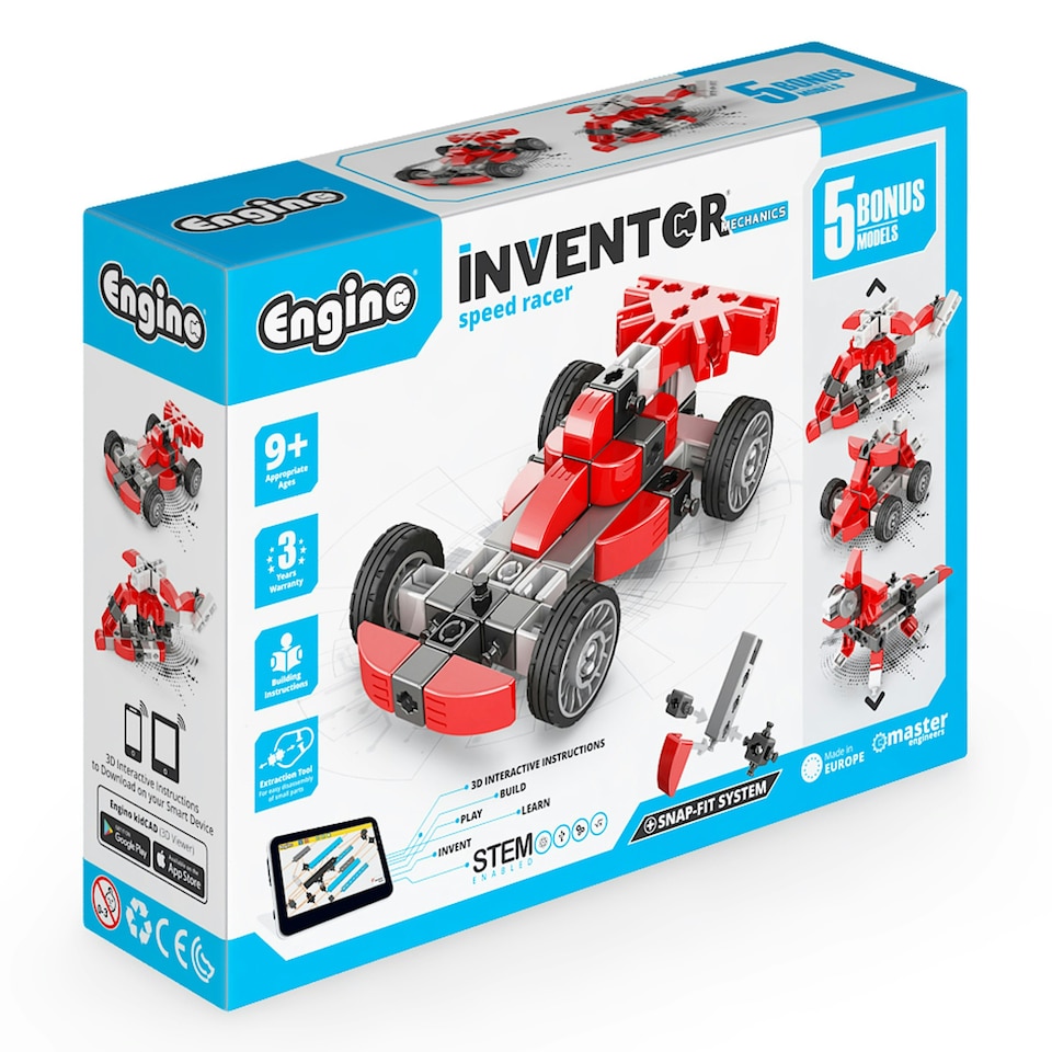 image 1 of Engino Inventor Mechanics Speed Racer With 5 Bonus Models