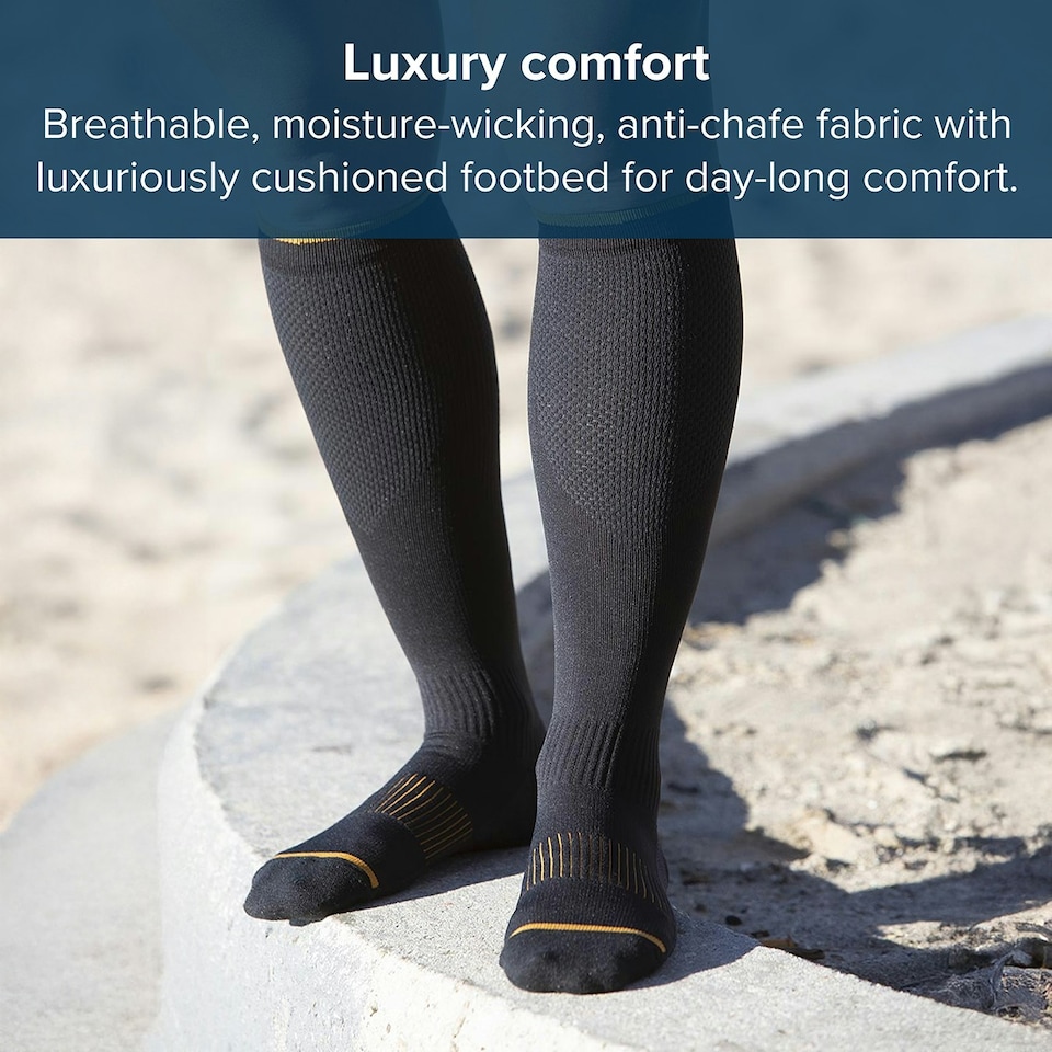 image 1 of Copper Fit Energy Compression Socks (L/XL) Black | L