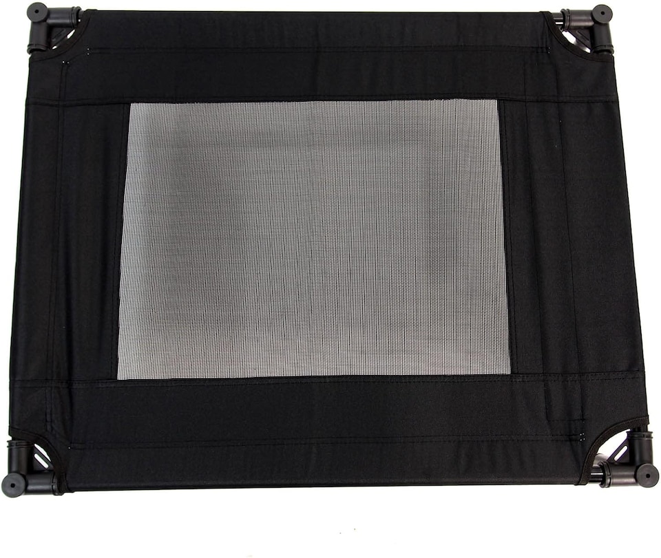 image 1 of Actiaspet Elevated Dog Bed with Canopy Raised Pet Cot Multiple Sizes (Black, Medium)