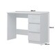 image 2 of FWStyle Stora 3 Drawer Dressing Table - White Gloss Front White