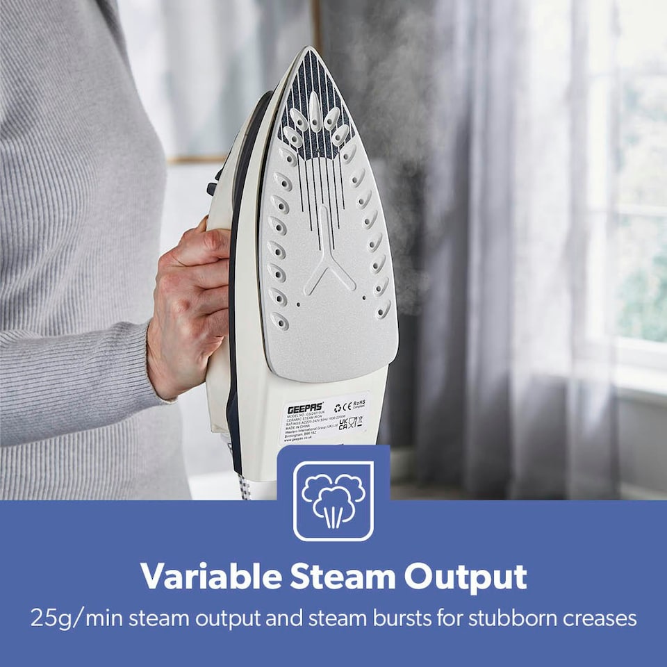 image 1 of GEEPAS Steam Iron | 2200W Grey
