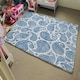 image 4 of Blue and White Bo Ho world (Rug) Blue | Large: 140x200cm