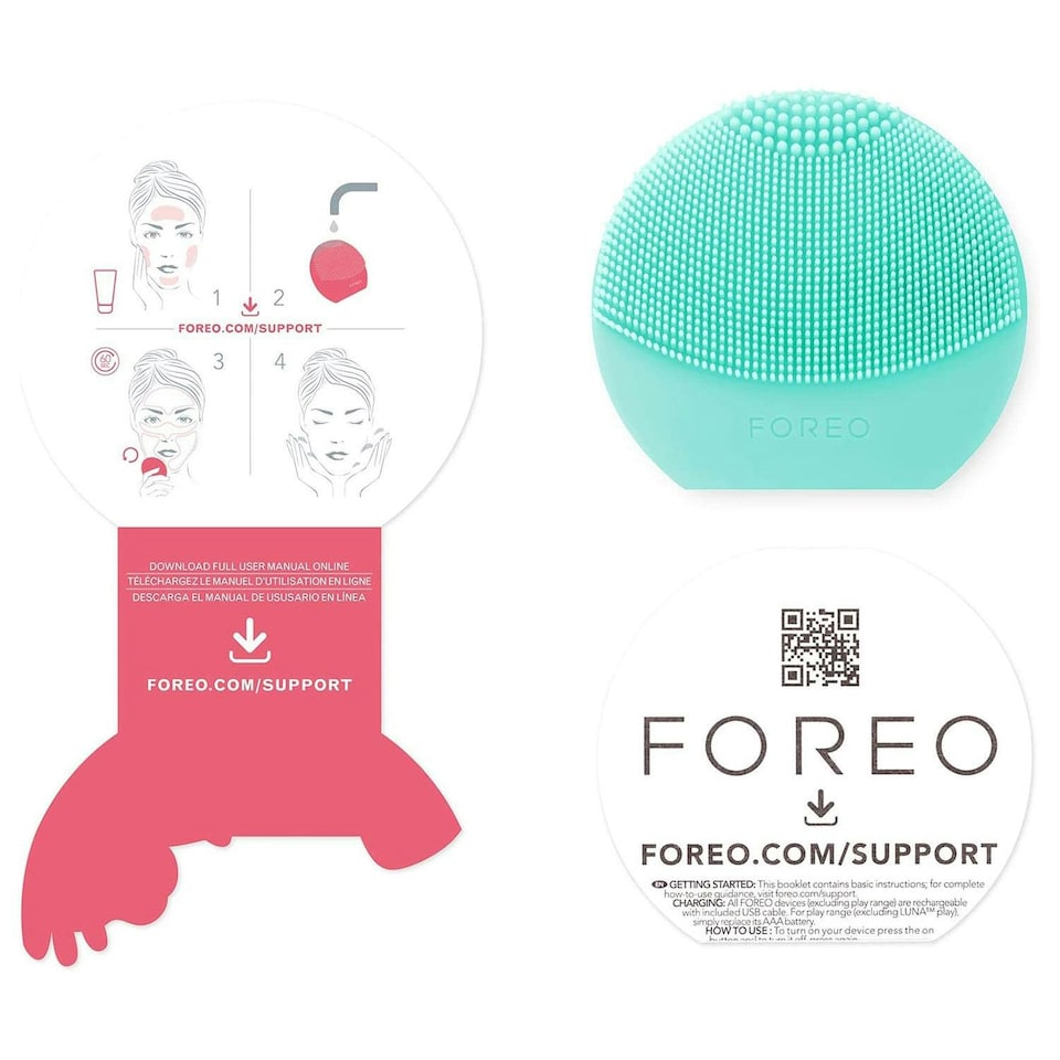 image 1 of FOREO LUNA Play Plus 2 Facial Cleansing Brush Travel-Friendly, Minty Cool